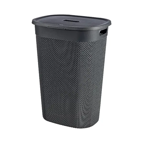 Curver Filo Wasmand Met Deksel 55L - Antraciet thumbnail