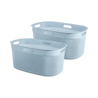 Curver Filo Wasmand - 45L - Set Van 2 Stuks - Blauw