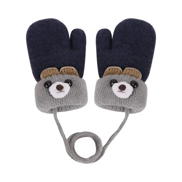 Schattige Wanten Voor Baby's En Peuters - Geschikt Voor Zowel Jongens Als Meisjes - Warm Voor De Winter - Trekkoord - Fleece Voering - 12*7cm thumbnail