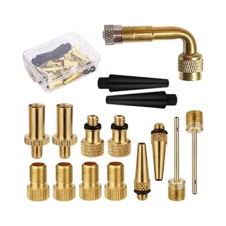 15-delige Ventiel Adapter - Presta- En Schrader-ventieladapters Voor Fietsen - Dv Av Sv-bandenventiel Adapterset Van Messing - Naaldpomp Voor Balpomp