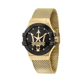 Maserati Men's Stainless Steel, Yellow Gold Pvd Watch, Potenza Collection, With Stainless Steel Strap - R8853108006