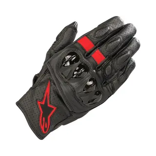 Motorradhandschuhe Alpinestars Celer V2 Gloves Black Red Fluo, Schwarz/Rot, S