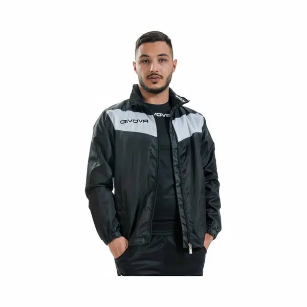 Sports Jacket Givova Rain Nero-Bianco, S thumbnail