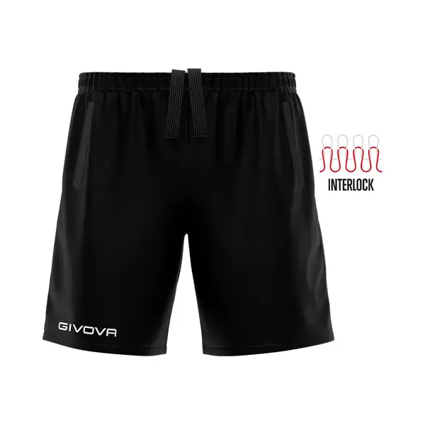 Sportshort Givova Pocket Zwart 2xl - Xxl thumbnail