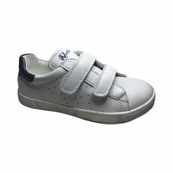 Naturino - Hasselt - Mt 35 - Velcro's Lederen Sneakers - Gebroken Wit Navy thumbnail