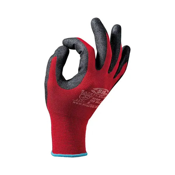 Sir Safety Reddy Werkhandschoenen Rood Tuinhandschoenen - Nitril - Ademend Antislip - 12 Stuks thumbnail