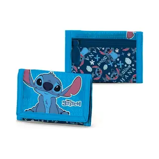 Disney Lilo En Stitch Portemonnee 13 X 8 Cm - Polyester - Blauw