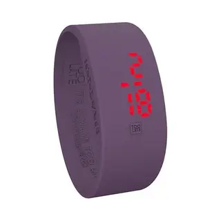 Too Late - Siliconen Horloge - Led Watch Big Brother - Breed 24 Mm - Violet L