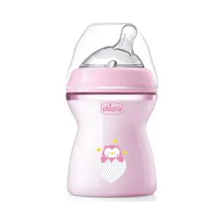 Chicco Babyfläschchen NaturalFeeling 250 Ml Mittlerer Fluss Pink