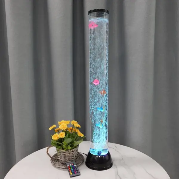 I-Total Bubbel Lamp - Vis Lamp - Grote Led Lamp - Afstelbaar In Meerdere Kleuren - Incl. 6 Visjes En Afstandsbediening - 80cm thumbnail
