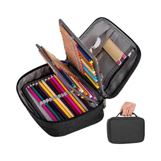 Etui - Zwart - Groot - 23x7x16cm - Voor School, Jongens, Meisjes & Volwassenen - Pennenzak