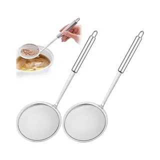 Schuimspaan - 2 Stuks - Frituurspaan - Frituurschep - Voedsel Zeef - Chuimlepel - Vergietlepel - Aardappels/Groente/Pasta Afgieten - Schuimlepel -