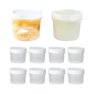 10 Stuks Bewaarbekers - Kleine Voedselbewaarbakjes - Herbruikbare Deksels - 5 Oz - Stapelbaar - Voor Fruit, Jam, Sauzen, Yoghurt, Ijs, Snacks, Enz. -