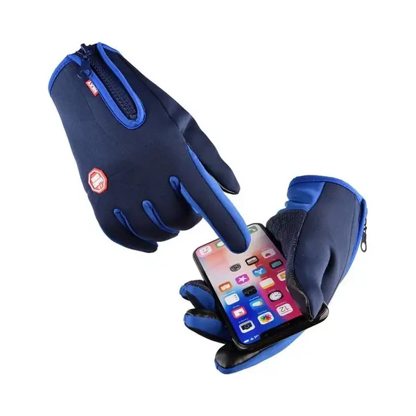 Waterdichte Touchscreen Sporthandschoenen - Blauw M - Dit Is De Betere/dikkere Kwaliteit thumbnail