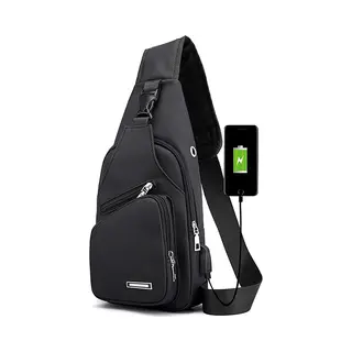 Fanny Pack – Crossbody Tas – Met Usb-oplaadpoort – Heren – Borst Tas – Anti-Diefstal – Zwart
