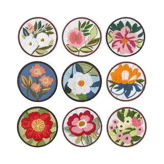 9 Stuks Strijk Embleem - Opstrijkbare Geborduurde Patches - Versiering Voor Kleding - Kleding Patchs - Doe-het-zelf-accessoires - Schattige
