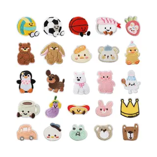 25 Stuks Strijk Embleem - Opstrijkbare Geborduurde Patches - Versiering Voor Kleding - Kleding Patchs - Doe-het-zelf-accessoires - Schattige