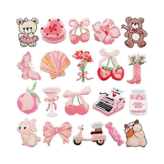 20 Stuks Strijk Embleem - Opstrijkbare Geborduurde Patches - Versiering Voor Kleding - Kleding Patchs - Doe-het-zelf-accessoires - Schattige