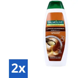 Palmolive Naturals - 2in1 Shampoo - Luminous Nourishment - Voedend & Glanzend - 350 Ml - Voordeelverpakking - 2 Stuks