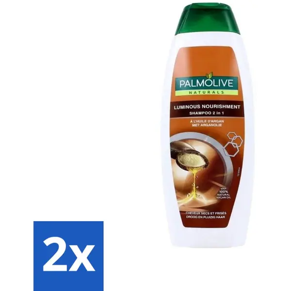 Palmolive Naturals - 2in1 Shampoo - Luminous Nourishment - Voedend & Glanzend - 350 Ml - Voordeelverpakking - 2 Stuks thumbnail