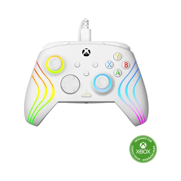 Turtle Beach Afterglow Wave Controller Weiß Wired Rgb Gaming Controller – Lizenziert für Xbox Series X oder S, Xbox One und Windows thumbnail
