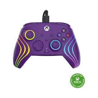 Turtle Beach Afterglow Wave Purple Wired Rgb Gaming Controller with Mappable Buttons, Hall-Effect Hair Triggers and Audio Controls. Licensed for Xbox Series X orS, Xbox One & Windows