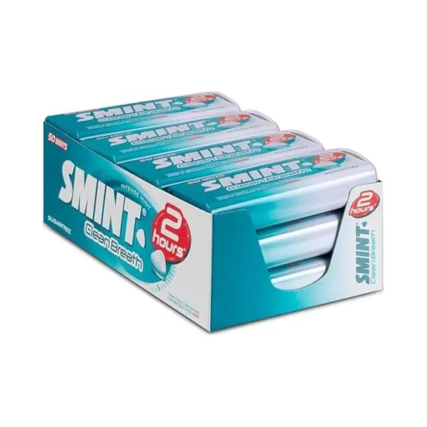 Smint 2H Clean Breath Intense Mint - 12 Dosen Mit 50 Powermints, Zuckerfreie Zahnpflege Für Mehr Als 2 Stunden. thumbnail