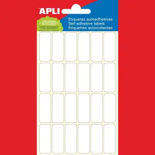 Apli Etiketten - Wit - 12 X 30 Mm - 144 Stuks - 24 Per Blad