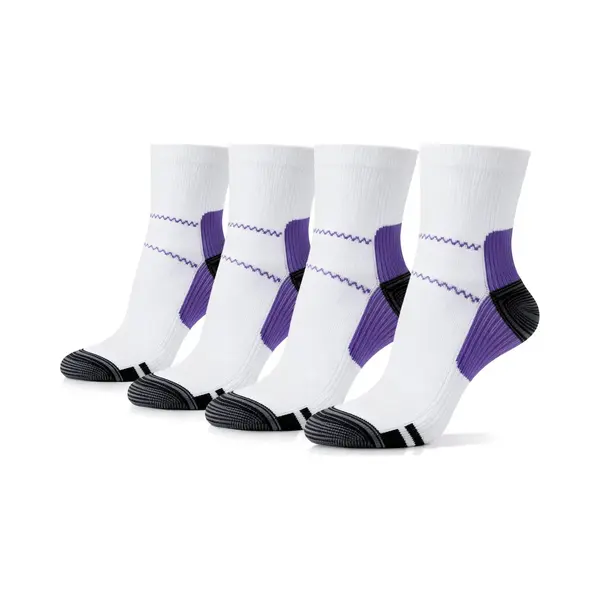 Arch Support Compressiekousen - 2 Paar - Lage Ondersteunende Stretchsokken - Plantaire Fasciitis Sokken - Ademende Sokken Voor Buitensporten - Unisex thumbnail