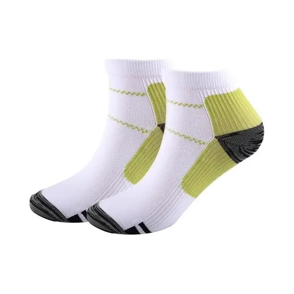 Arch Support Compressiekousen - 2 Paar - Lage Ondersteunende Stretchsokken - Plantaire Fasciitis Sokken - Ademende Sokken Voor Buitensporten - Unisex thumbnail