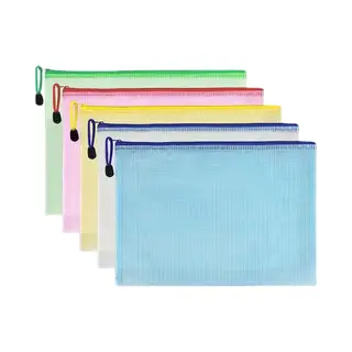 A6-tas Van Mesh Met Ritsvak, Voor School, Kantoor, Huiswerk En Opbergruimte Voor Op Reis, 11*23*1 Cm