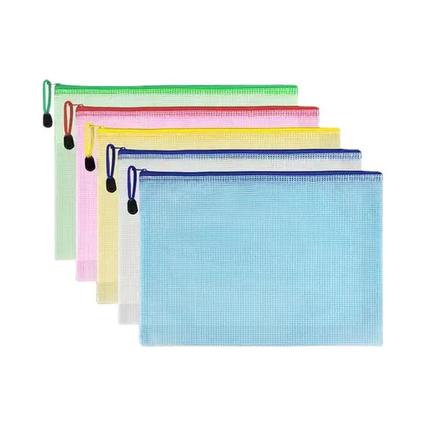 A6-tas Van Mesh Met Ritsvak, Voor School, Kantoor, Huiswerk En Opbergruimte Voor Op Reis, 11*23*1 Cm thumbnail