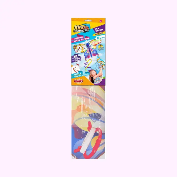Kites Ready 2 Fly - Pop-up Mini Nylon Vlieger Vlinder Regenboog thumbnail