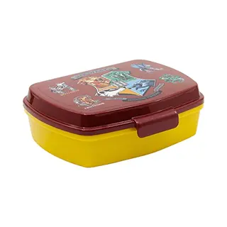 Stor Harry Potter Zweinstein Huiswapen - Lunchbox, Lunchpakketten, Rood, Geel