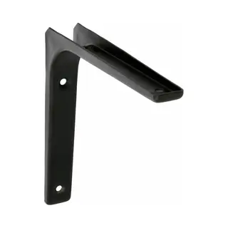 Amig Plankdrager/planksteun Van Metaal - Gelakt Zwart - H125 X B125 Mm - Boekenplank Steunen