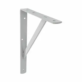 Amig Plankdrager/planksteun Van Metaal - Gelakt Grijs - H400 X B275 Mm - Boekenplank Steunen - Tot 225 Kg