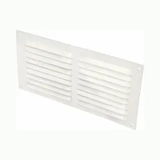 Amig Ventilatierooster/muurrooster - 100 X 200mm - Aluminium - Wit - Schoepenrooster