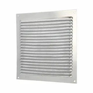 Ms Beschläge - Aluminium Lüftungsgitter Mit Netz Lüftungsblech Insektenschutzgitter 170x170mm