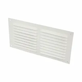 Amig Ventilatierooster/muurrooster Met Gaas - 100 X 200mm - Aluminium - Wit - Schoepenrooster - Tegen Muggen En Insecten