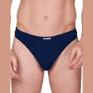 Look Heren String Micro 1478 - Microfiber Mannen String - Donkerblauw - L