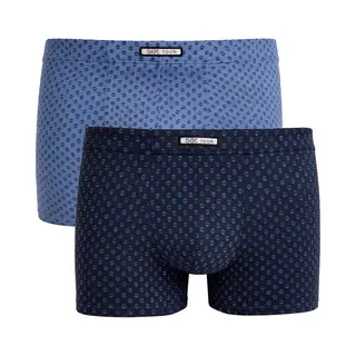 Set 2-pak Heren Boxershort Microfiber - Parentesis - Navy/Azul / Xl