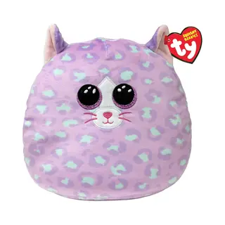 Ty Cassidy Cat Squish A Boo 10 Inches - Squishy Beanies For Kids, Baby Soft Plush Toys - Collectible Cuddly Stuffed Teddy