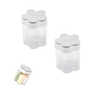 2-pack 5-in-1 Kruidenfles, Transparante Kruidenfles Opbergdoos, Camping Kruidenfles Met Deksel Voor Op Reis, Kamperen, Buiten, Keuken 11cm