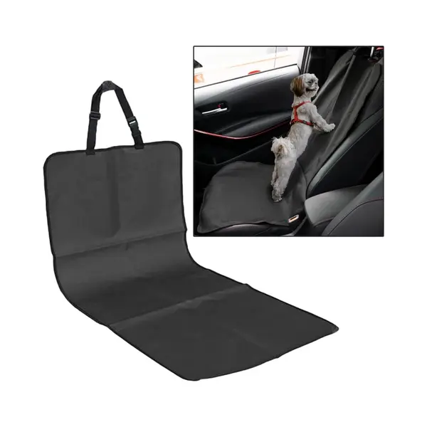1-Pack - Hondenautostoelhoes - Modderbestendige Huisdierstoelhoes - Autostylingverzorging - Waterdicht - Huisdierachterbankbeschermer (zwart) thumbnail