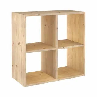 Astigarraga Kit Line Dinamic Modulair Rek Met 4 Dobbelstenen, Massief Grenenhout, 70, 8 X 70, 8 X 33 Cm