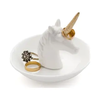 Balvi - Unicorn Ringhalter Aus Keramik. Ablagefläche Für Ringe Und Schmuck. Aus Keramik Hergestellt.
