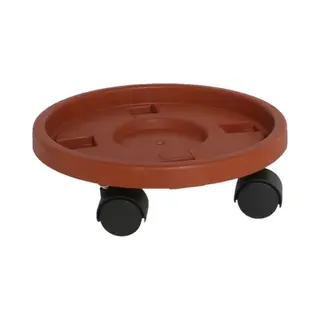 Gerimport Planten Trolley - Multiroller - Rond - Bruin - 26 Cm - Trolley Voor Kamerplanten