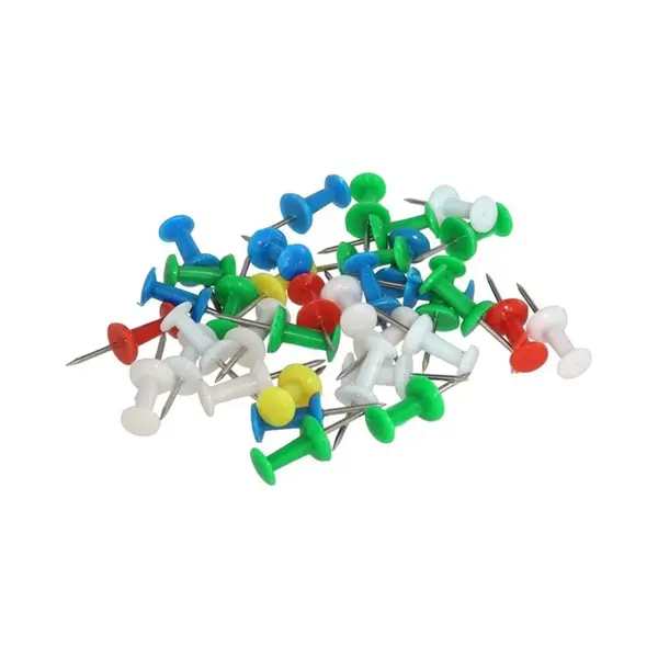 Gerimport Punaises/pushpins - 40x - Gekleurd - Voor Prikbord/memobord thumbnail