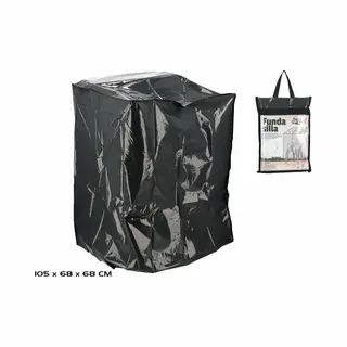 Gerimport Afdekhoes/beschermhoes Voor Tuinstoelen/barbecue - Zwart - 105 X 68 X 68 Cm