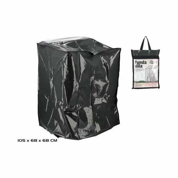 Gerimport Afdekhoes/beschermhoes Voor Tuinstoelen/barbecue - Zwart - 105 X 68 X 68 Cm thumbnail